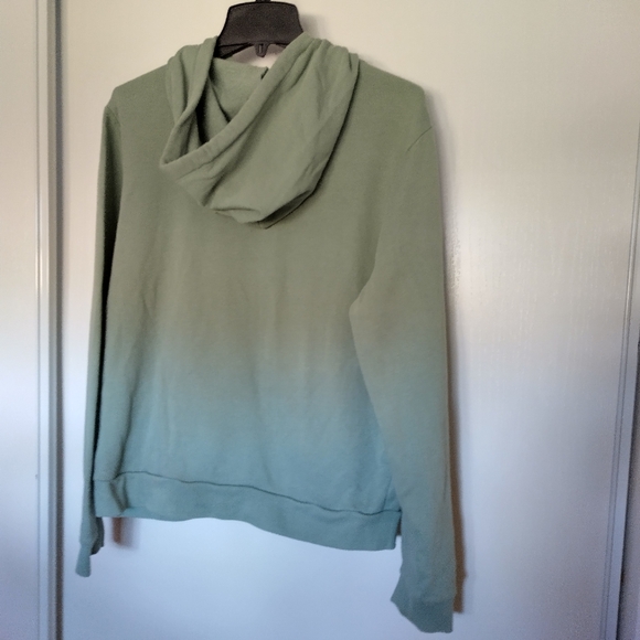 PINK VICTORIA'S SECRET Sage Green Lightweight Zip Hoodie size L - Picture 4 of 4